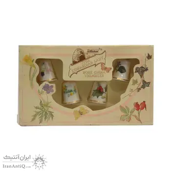 پکیج انگشتانه چینی قدیمی با طرح گل  - کد 007060