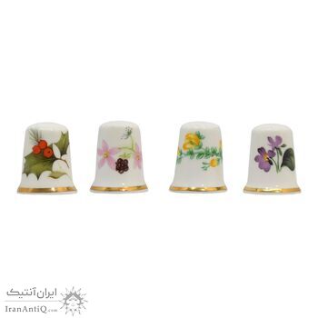 پکیج انگشتانه چینی قدیمی با طرح گل  - کد 007060 پکیج انگشتانه چینی قدیمی با طرح گل  - کد 007060
