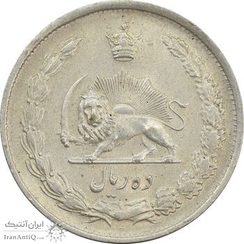 سکه 10 ریال 1323 - AU58 - محمد رضا شاه