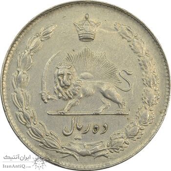 سکه 10 ریال 1341 (نازک) - EF45 - محمد رضا شاه سکه 10 ریال 1341 (نازک) - EF45 - محمد رضا شاه