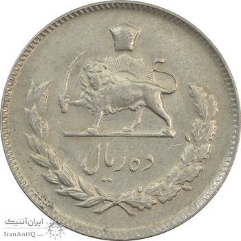 سکه 10 ریال 1350 - EF45 - محمد رضا شاه سکه 10 ریال 1350 - EF45 - محمد رضا شاه