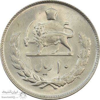 سکه 10 ریال 1354 - MS63 - محمد رضا شاه