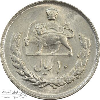 سکه 10 ریال 2536 - MS63 - محمد رضا شاه