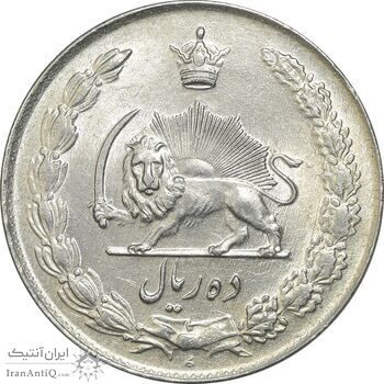 سکه 10 ریال 1335 - MS64 - محمد رضا شاه