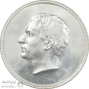 مدال نقره بیست و پنجمین سال سلطنت 1344 - UNC - محمدرضا شاه