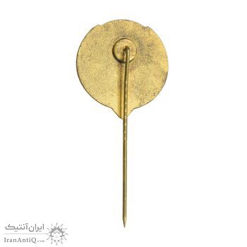 نشان سوزنی بنیاد نیکوکاری شمس- متفاوت مینا آبی - طلایی - AU - محمد رضا شاه