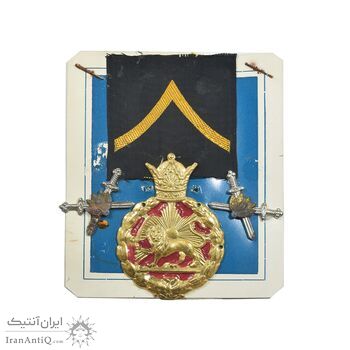 نشان کلاه و سردوشی درجه سه شهربانی - AU - محمد رضا شاه