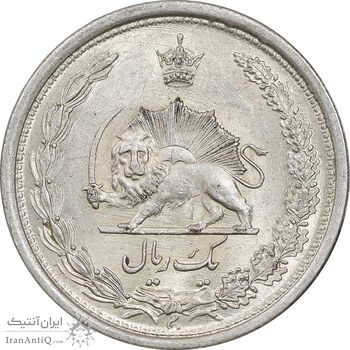 سکه 1 ریال 1313/2 - سورشارژ تاریخ نوع دو - MS62 - رضا شاه