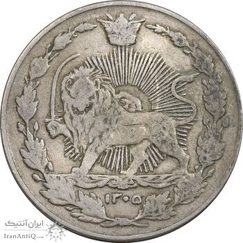 سکه 100 دینار 1305 نیکل - VF35 - رضا شاه