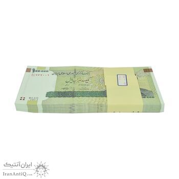 بسته اسکناس 100000 ریال (حسینی - بهمنی) نخ نوع 2 - UNC - جمهوری اسلامی