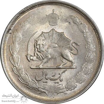 سکه 1 ریال 1324 نقره - AU58 - محمد رضا شاه