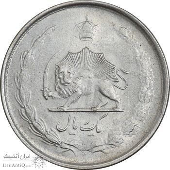 سکه 1 ریال 1324 نقره - EF45 - محمد رضا شاه