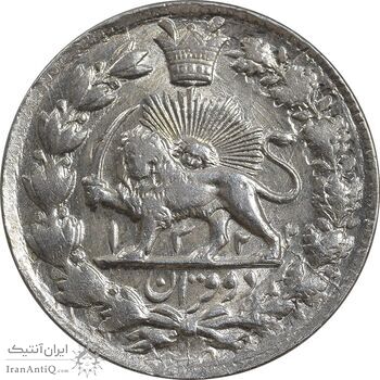 سکه 2 قران 1322 - بدون کنگره - MS63 - مظفرالدین شاه