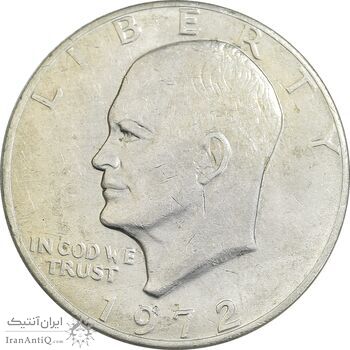 سکه یک دلار 1972 آیزنهاور - AU50 - آمریکا