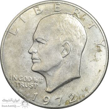 سکه یک دلار 1972 آیزنهاور - AU55 - آمریکا