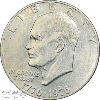 سکه یک دلار 1976 جشن دویست سالگی آمریکا - AU55 - آمریکا