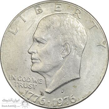 سکه یک دلار 1976D جشن دویست سالگی آمریکا - EF45 - آمریکا