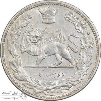 سکه 2000 دینار 1306 تصویری - ضرب هیتون - MS62 - رضا شاه