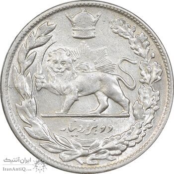 سکه 2000 دینار 1308 تصویری - MS61 - رضا شاه