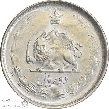 سکه 2 ریال 1324 - MS63 - محمد رضا شاه