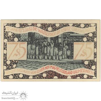 اسکناس 75 فینیگ 1921 جمهوری وایمار - تک - AU - آلمان