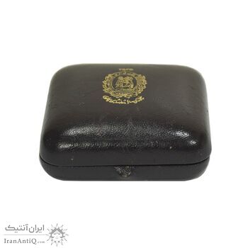 مدال طلا 40 گرمی بانک ملی - هشت ضلعی - با جعبه فابریک - PF62 - محمد رضا شاه