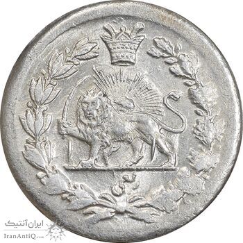 سکه ربعی 1316 خطی - MS64 - مظفرالدین شاه