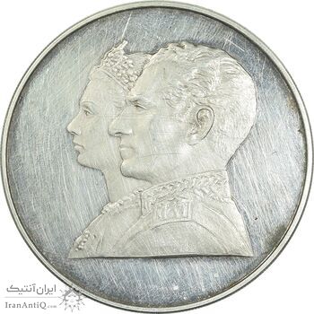 مدال نقره 200 ریال جشنهای 2500 ساله 1350 - PF58 - محمد رضا شاه