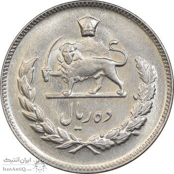 سکه 10 ریال 1349 - MS61 - محمد رضا شاه