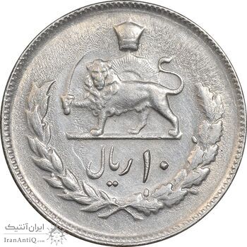 سکه 10 ریال 1357 - AU55 - محمد رضا شاه سکه 10 ریال 1357 - AU55 - محمد رضا شاه