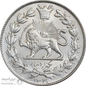 سکه 1000 دینار 1330 خطی - MS61 - احمد شاه