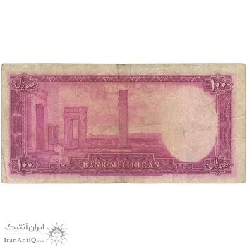 اسکناس 100 ریال سری سوم - تک - VF20 - محمد رضا شاه