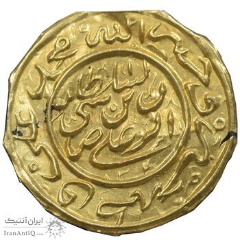 سکه طلا پولکی امام رضا (ع) 1314 - AU - مظفرالدین شاه