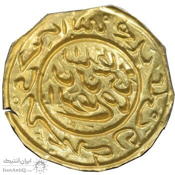 سکه طلا پولکی امام رضا (ع) 1314 - AU - مظفرالدین شاه