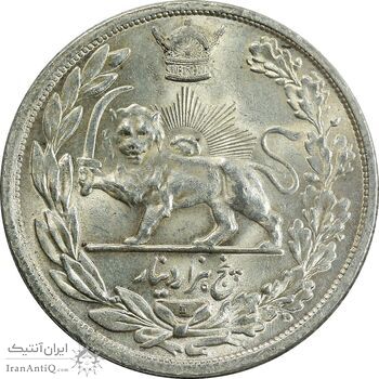 سکه 5000 دینار 1306L تصویری - MS63 - رضا شاه