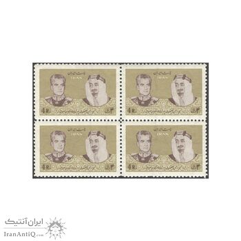 تمبر دیدار ملک فیصل پادشاه عربستان سعودی 1344 - محمدرضا شاه