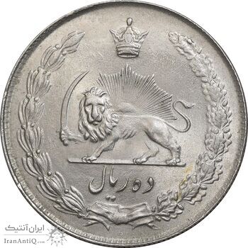 سکه 10 ریال 1343 - ضخیم - MS64 - محمد رضا شاه