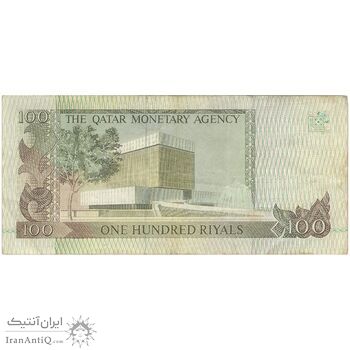 اسکناس 100 ریال بدون تاریخ (1980-1989) حمد بن خلیفه آل ثانی - تک - UNC63 - قطر