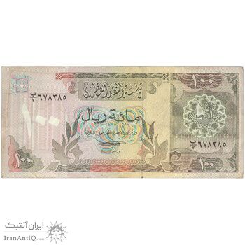 اسکناس 100 ریال بدون تاریخ (1980-1989) حمد بن خلیفه آل ثانی - تک - UNC63 - قطر