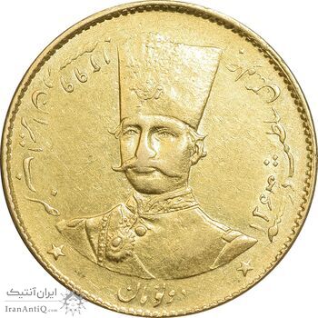 سکه طلا 2 تومان 1299 تصویری - AU50 - ناصرالدین شاه