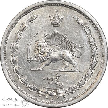 سکه 5 دینار 1310 نیکل - MS64 - رضا شاه