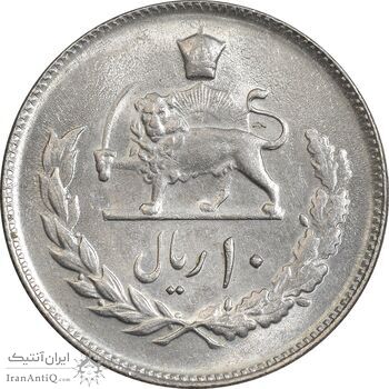 سکه 10 ریال 1357 - MS62 - محمد رضا شاه سکه 10 ریال 1357 - MS62 - محمد رضا شاه