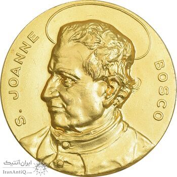 مدال کالج دون بوسکو تهران - ضرب فرانسه - طلایی - AU - محمد رضا شاه