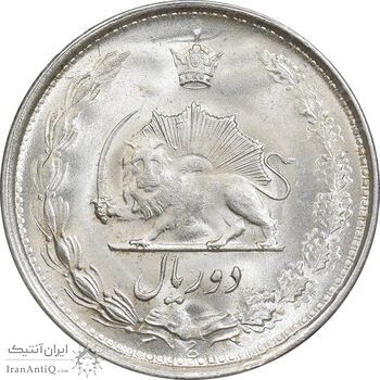 سکه 2 ریال 1322 - MS63 - محمد رضا شاه