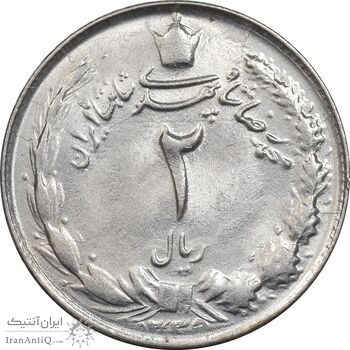 سکه 2 ریال 1339 - MS64 - محمد رضا شاه سکه 2 ریال 1339 - MS64 - محمد رضا شاه