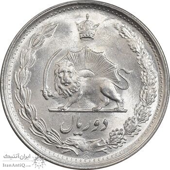 سکه 2 ریال 1344 - MS65 - محمد رضا شاه