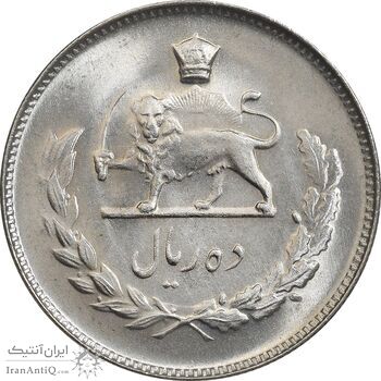 سکه 10 ریال 1349 - MS66 - محمد رضا شاه سکه 10 ریال 1349 - MS66 - محمد رضا شاه