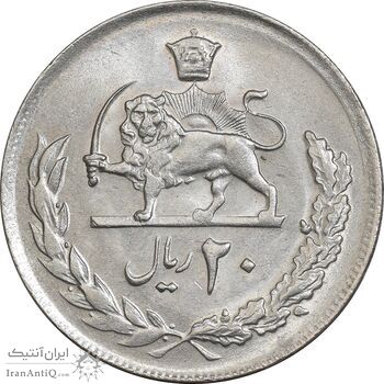 سکه 20 ریال 2537 - MS65 - محمد رضا شاه
