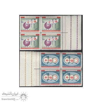 تمبر سالگرد اتحادیه صلیب سرخ و هلال احمر و شیر و خورشید سرخ 1348 - محمدرضا شاه