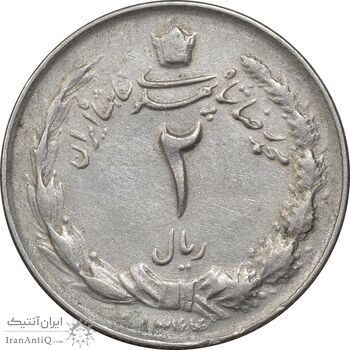 سکه 2 ریال 1344 - EF45 - محمد رضا شاه